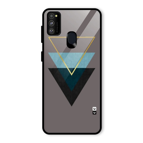 Pastel Triangle Glass Back Case for Galaxy M21