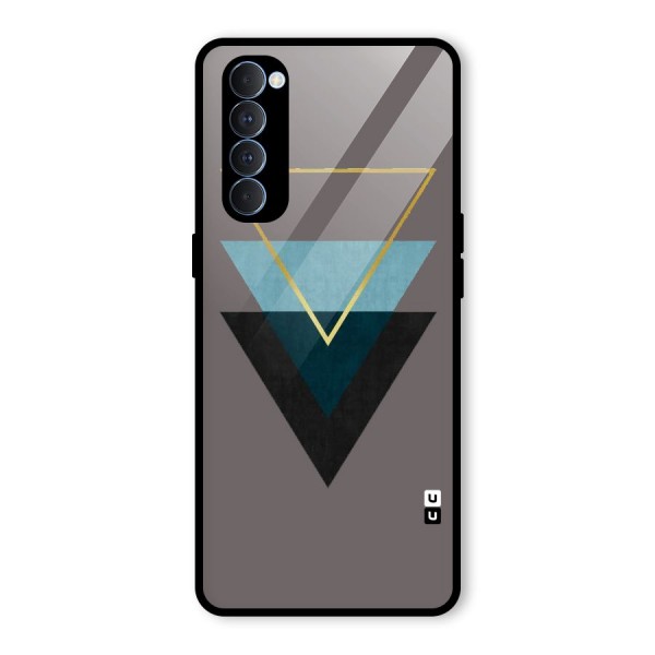 Pastel Triangle Glass Back Case for Oppo Reno4 Pro