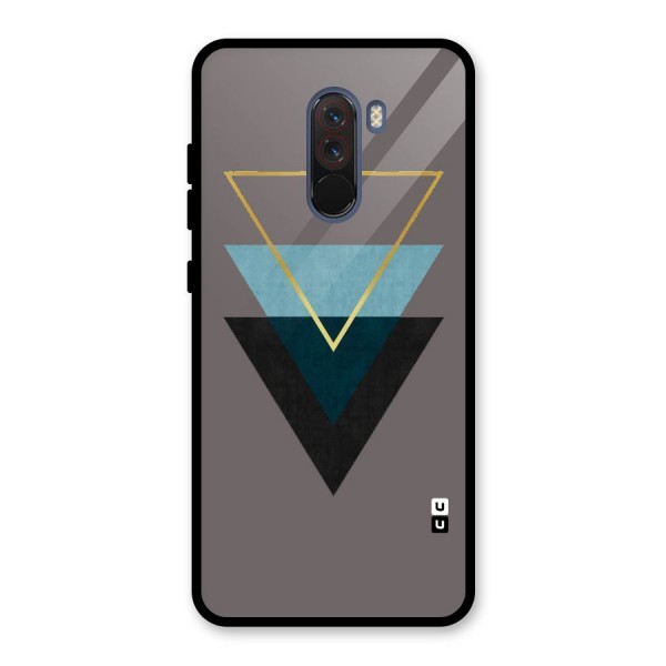 Pastel Triangle Glass Back Case for Poco F1