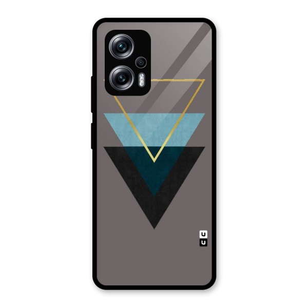 Pastel Triangle Glass Back Case for Redmi K50i