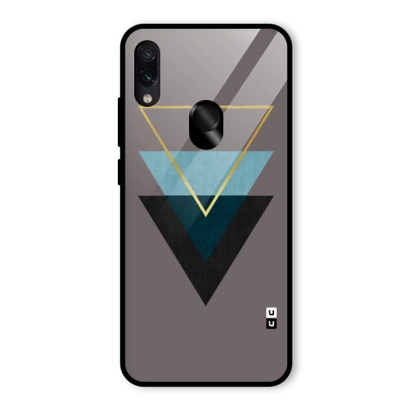 Pastel Triangle Glass Back Case for Redmi Note 7