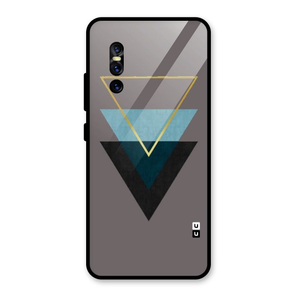 Pastel Triangle Glass Back Case for Vivo V15 Pro