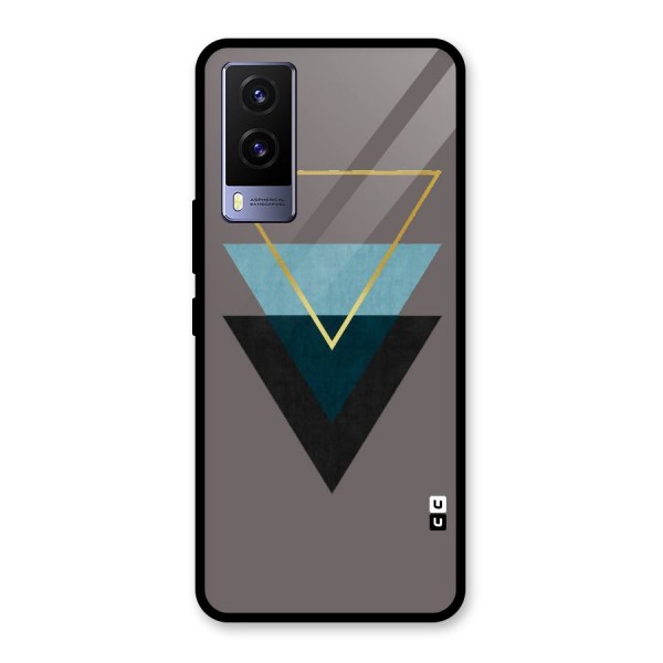 Pastel Triangle Glass Back Case for Vivo V21e 5G