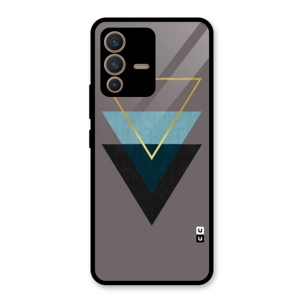 Pastel Triangle Glass Back Case for Vivo V23 5G