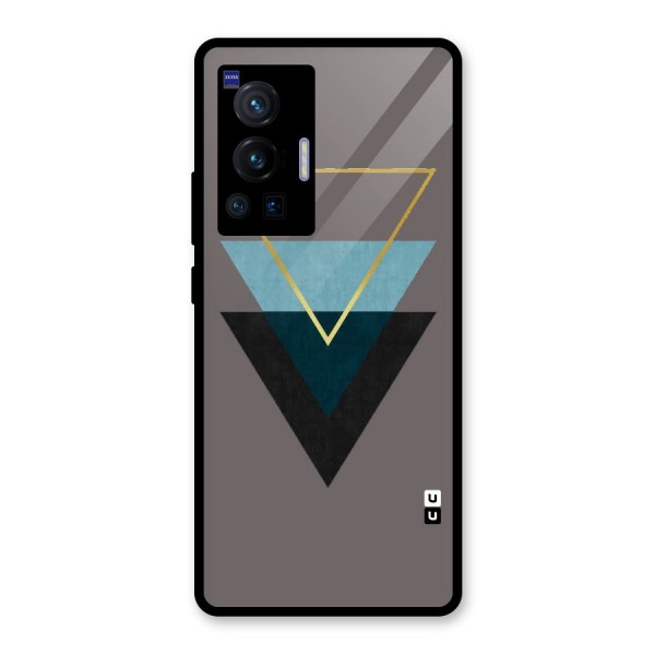 Pastel Triangle Glass Back Case for Vivo X70 Pro