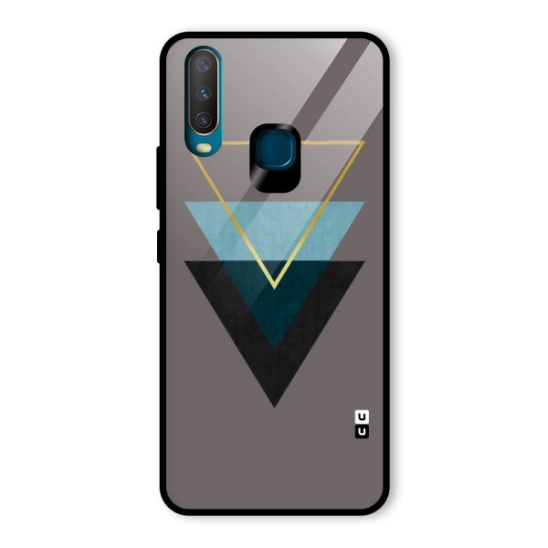 Pastel Triangle Glass Back Case for Vivo Y12