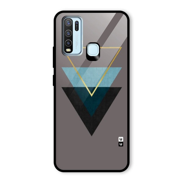 Pastel Triangle Glass Back Case for Vivo Y30