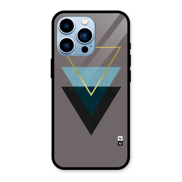 Pastel Triangle Glass Back Case for iPhone 13 Pro