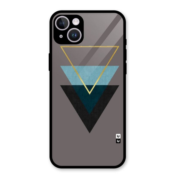 Pastel Triangle Glass Back Case for iPhone 14 Plus