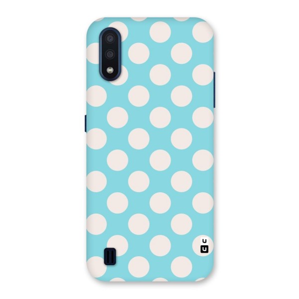 Pastel White Polka Dots Back Case for Galaxy M01