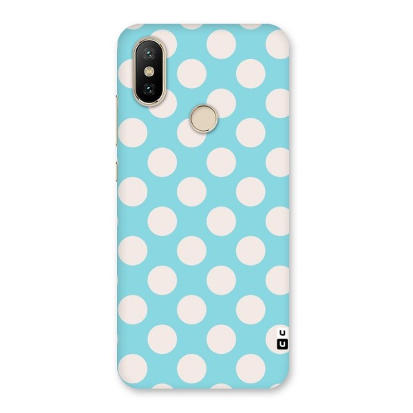 Pastel White Polka Dots Back Case for Mi A2