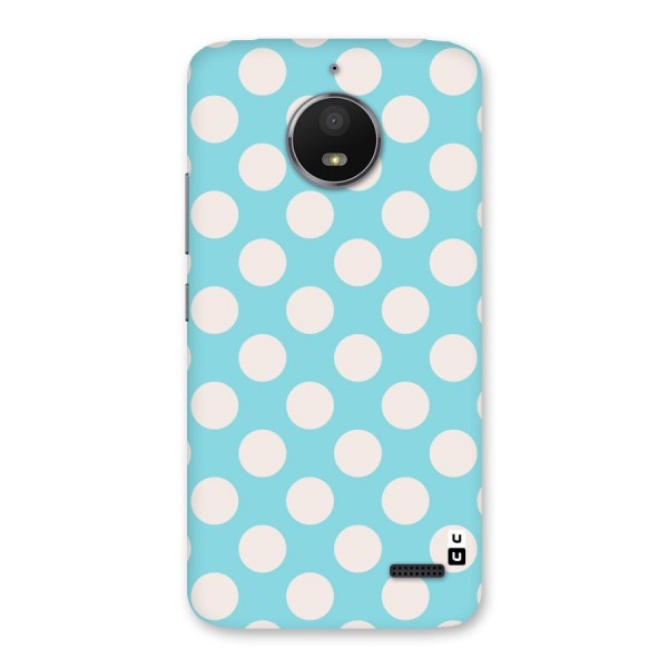 Pastel White Polka Dots Back Case for Moto E4