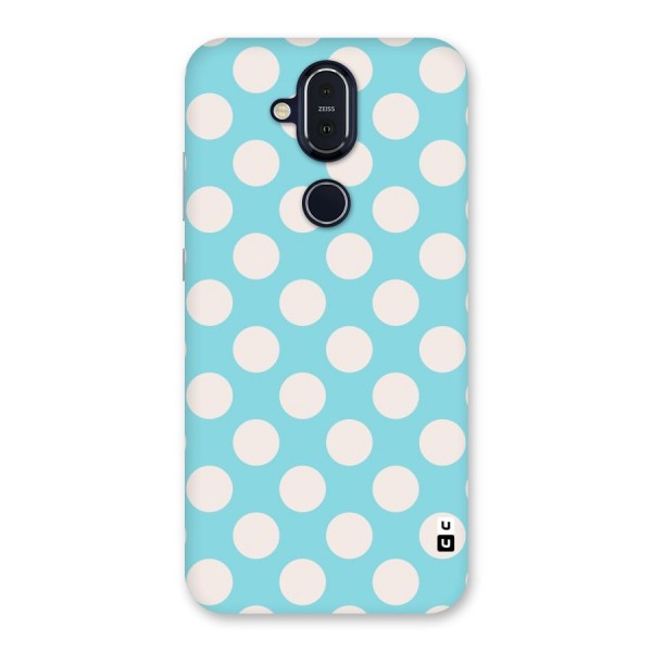 Pastel White Polka Dots Back Case for Nokia 8.1