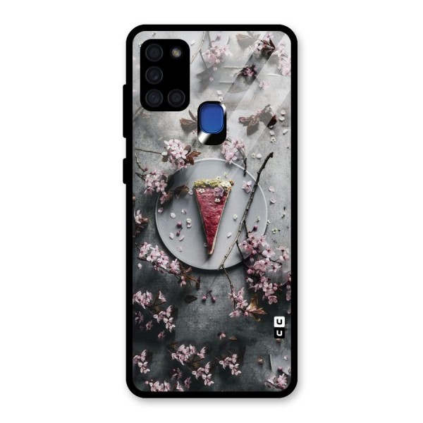 Pastry Florals Glass Back Case for Galaxy A21s