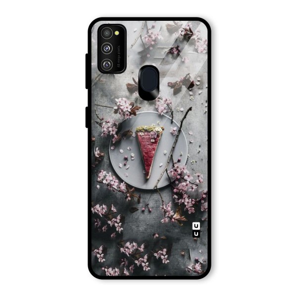 Pastry Florals Glass Back Case for Galaxy M21