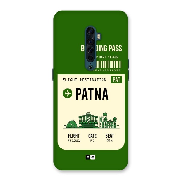 Patna Boarding Pass Back Case for Oppo Reno2