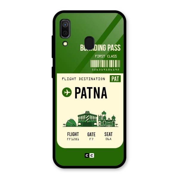 Patna Boarding Pass Glass Back Case for Galaxy A30