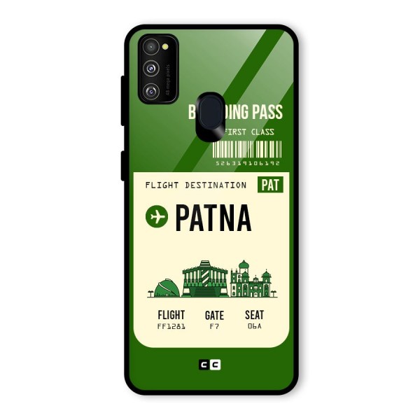 Patna Boarding Pass Glass Back Case for Galaxy M21