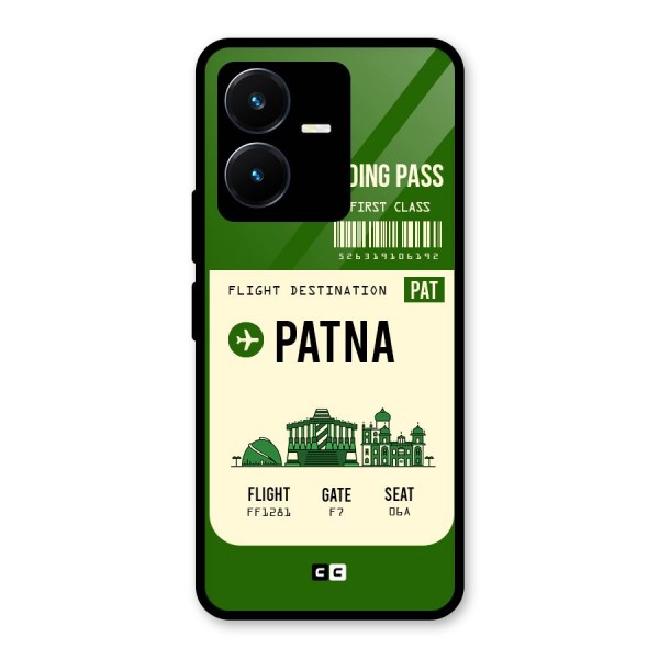 Patna Boarding Pass Glass Back Case for Vivo Y22