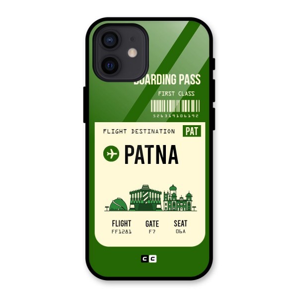 Patna Boarding Pass Glass Back Case for iPhone 12