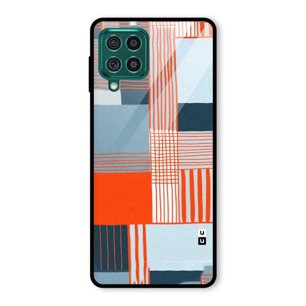 Pattern In Lines Glass Back Case for Galaxy F62