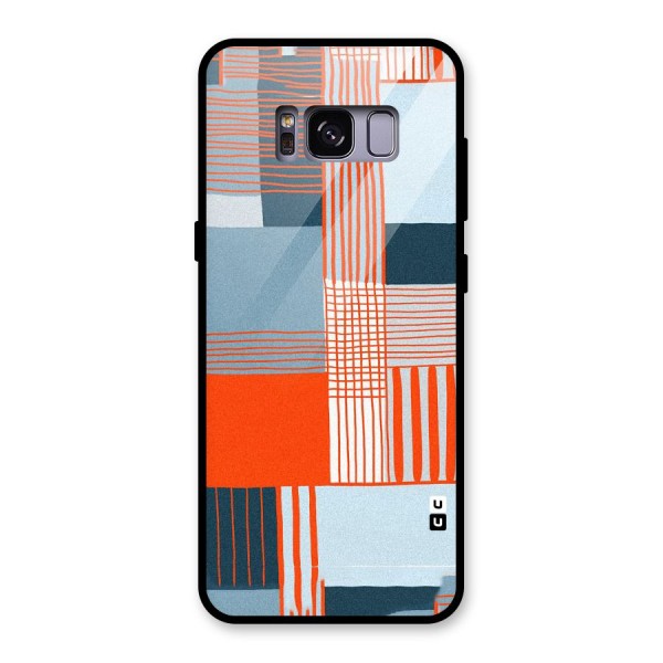 Pattern In Lines Glass Back Case for Galaxy S8