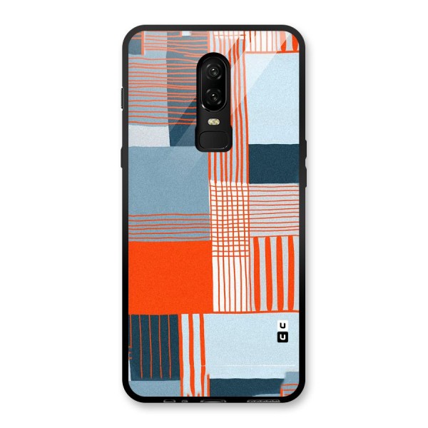 Pattern In Lines Glass Back Case for OnePlus 6