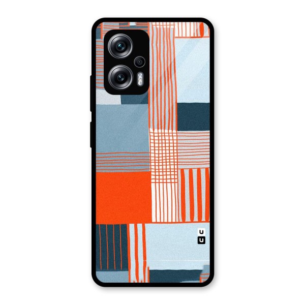 Pattern In Lines Glass Back Case for Redmi K50i