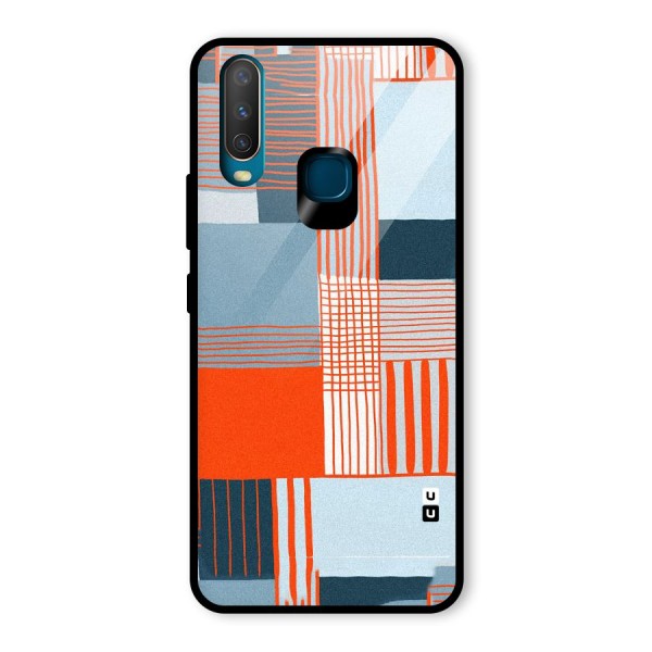 Pattern In Lines Glass Back Case for Vivo Y12