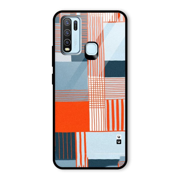 Pattern In Lines Glass Back Case for Vivo Y30