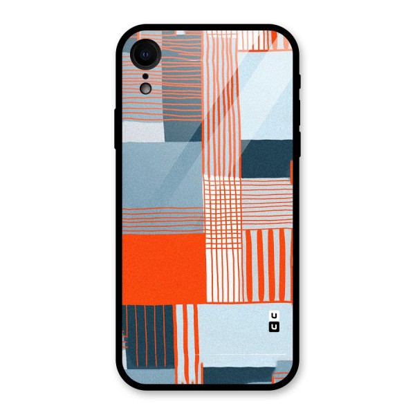 Pattern In Lines Glass Back Case for XR