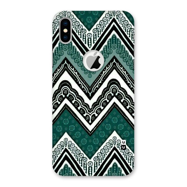 Patterned Chevron Back Case for iPhone XS Logo Cut