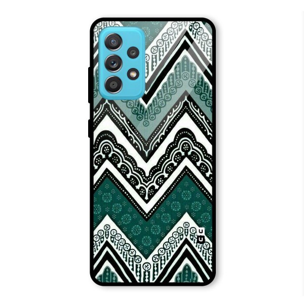 Patterned Chevron Glass Back Case for Galaxy A52s 5G