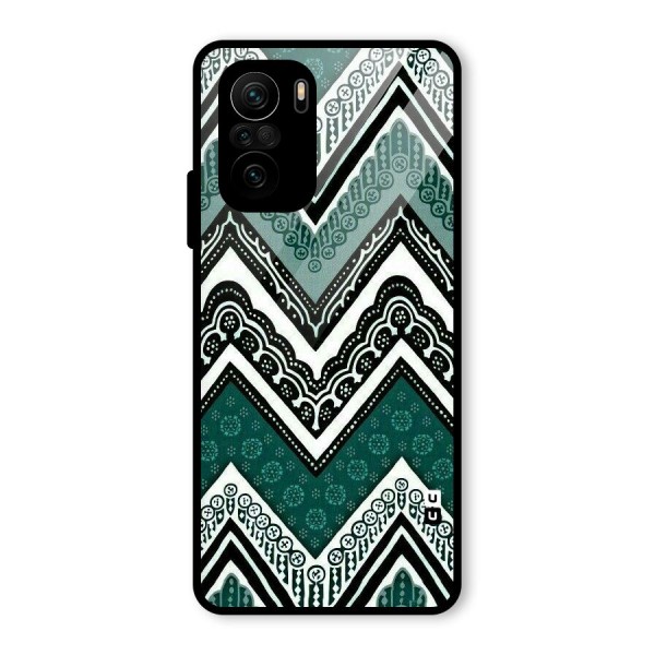 Patterned Chevron Glass Back Case for Mi 11X Pro