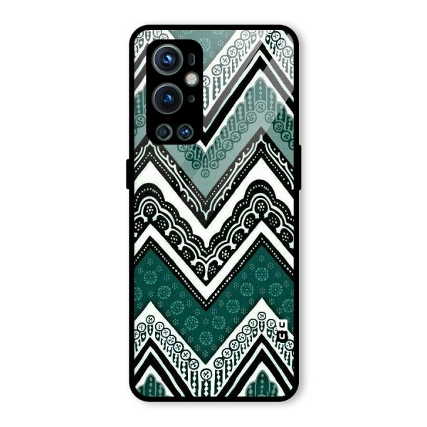 Patterned Chevron Glass Back Case for OnePlus 9 Pro