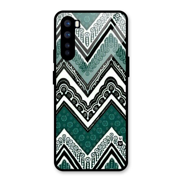 Patterned Chevron Glass Back Case for OnePlus Nord