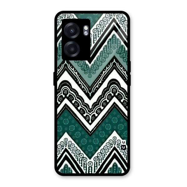 Patterned Chevron Glass Back Case for Oppo K10 (5G)