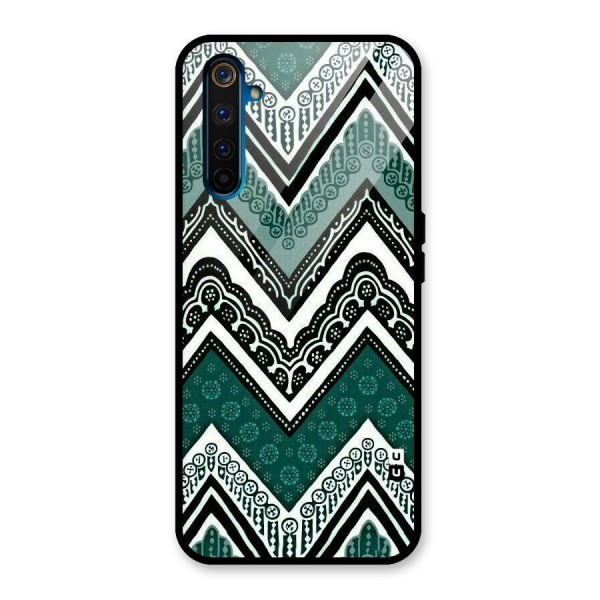 Patterned Chevron Glass Back Case for Realme 6 Pro