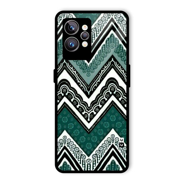 Patterned Chevron Glass Back Case for Realme GT2 Pro