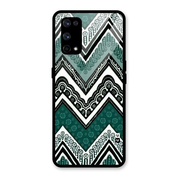 Patterned Chevron Glass Back Case for Realme X7 Pro