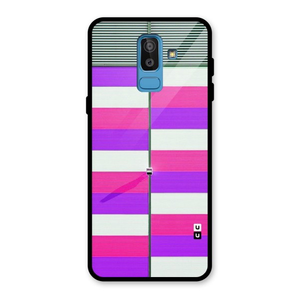 Patterns City Glass Back Case for Galaxy J8