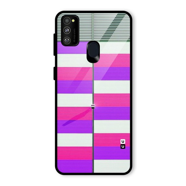 Patterns City Glass Back Case for Galaxy M21