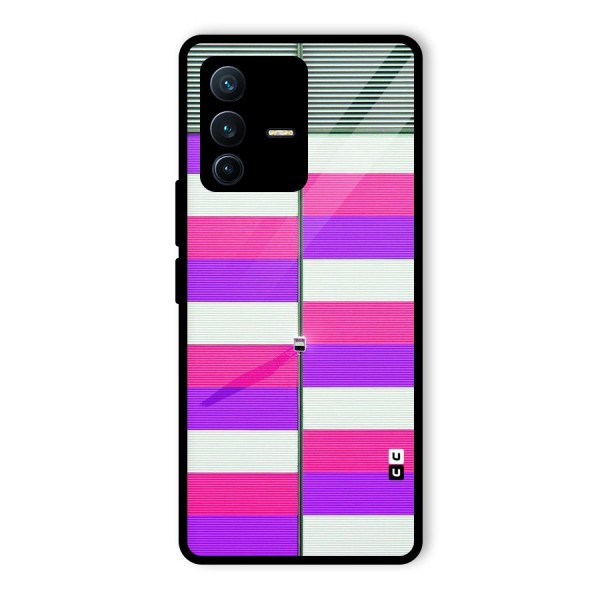 Patterns City Glass Back Case for Vivo V23 Pro