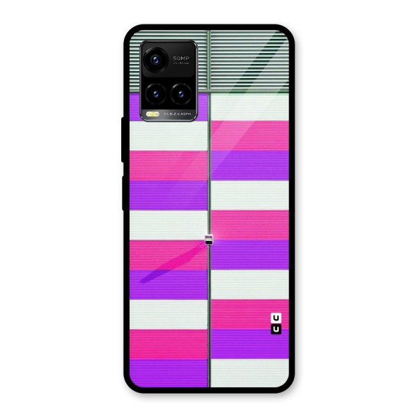 Patterns City Glass Back Case for Vivo Y21A