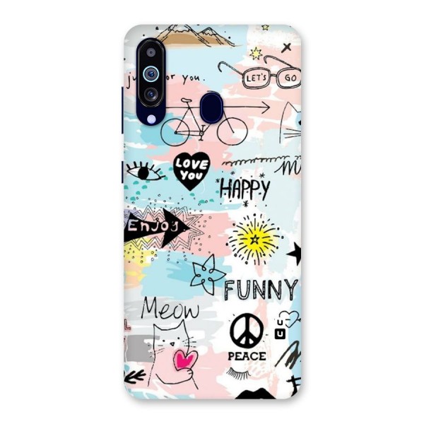 Peace And Funny Back Case for Galaxy A60