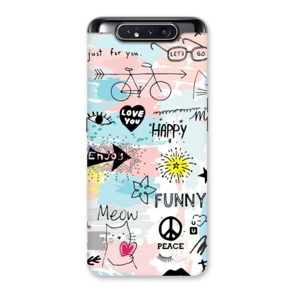 Peace And Funny Back Case for Galaxy A80