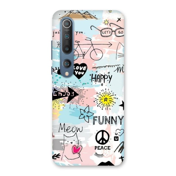 Peace And Funny Back Case for Mi 10