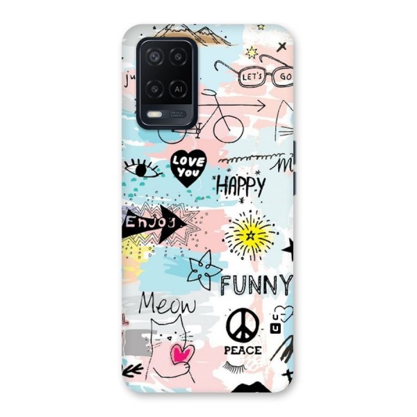 Peace And Funny Back Case for Oppo A54