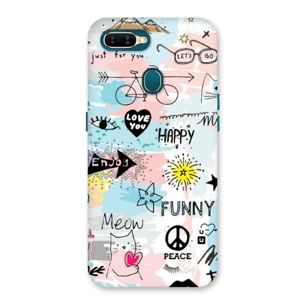 Peace And Funny Back Case for Oppo A7