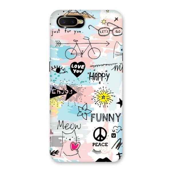 Peace And Funny Back Case for Oppo K1